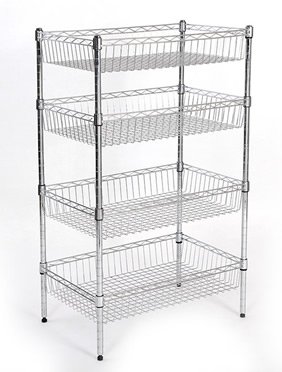 wire basket shelving
